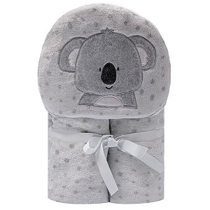 Cobertor Bordado de Microfibra Papi Friends Com Capuz - Coala Bob